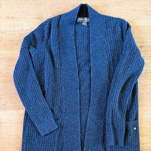 Eddie Bauer Cozy Lounge Knit Cardigan – Women’s XS (Navy)